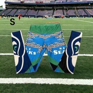 NFL SEATTLE SEAHAWKS Leggings Size Small Football Very Stretchy Athleisure